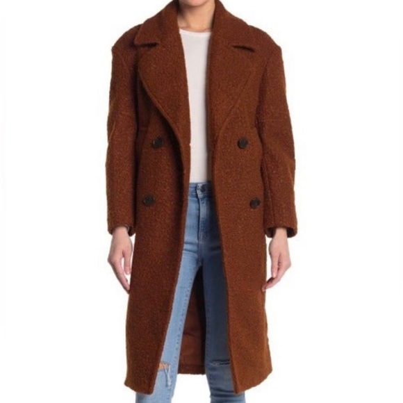 NEW TopShop boucle long coat - Picture 8 of 10